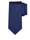 Ferragamo Two-tone Gancini Jacquard Alaska Silk Tie In Blue