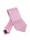 Ferragamo Patterned Silk Tie In Pink