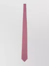 Ferragamo Patterned Slim Width Silk Tie In Pink