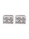 Ferragamo Patterned Square Cufflinks In Metallic