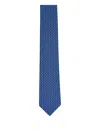 Ferragamo Patterned Tie In Blue