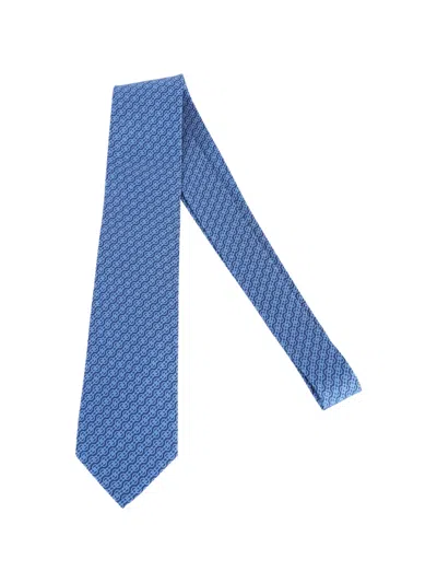 Ferragamo Patterned Tie In Burgundy