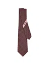 Ferragamo Patterned Tie In Brown