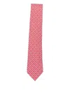 Ferragamo Patterned Tie In Pink