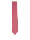Ferragamo Patterned Tie In Red