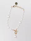 Ferragamo Pearl And Gold-tone Hardware Necklace