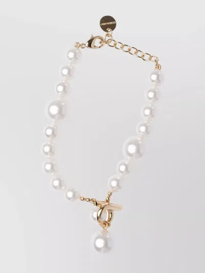 Ferragamo Pearl And Gold-tone Hardware Necklace