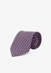 Ferragamo Pegasus Print Silk Tie In Multi