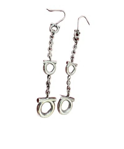 Ferragamo Pendant Earrings In White