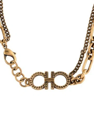 Pre-owned Ferragamo Pendant Necklace, 17.5" In Multicolor