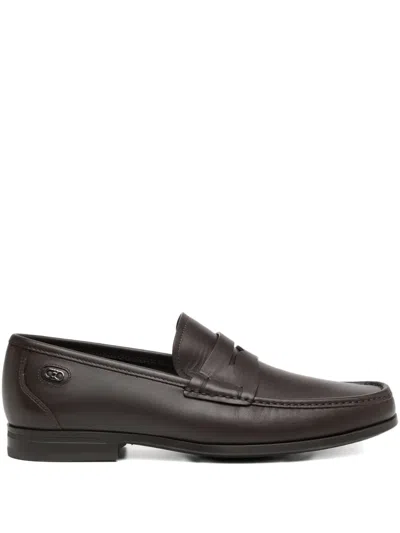 Ferragamo Penny Loafer In Brown