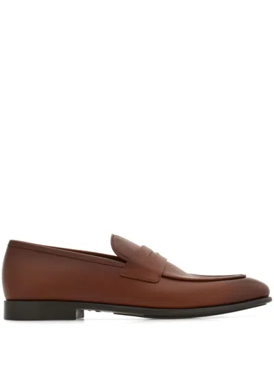 Ferragamo Penny Loafers In Brown