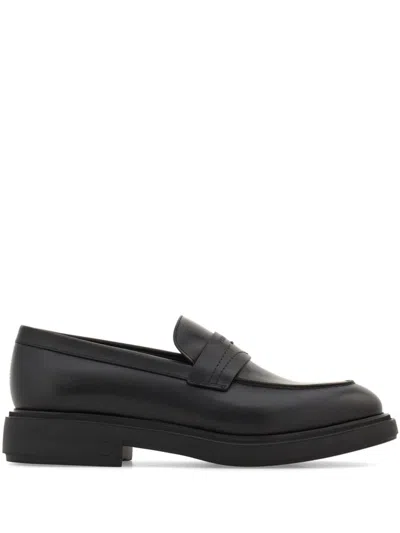 FERRAGAMO CALIGOLA LEATHER LOAFERS