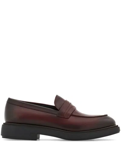 Ferragamo Penny Loafer In Red