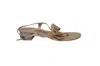 Ferragamo Perala Ribbon Thong Sandals In Pink Rubber In Pink