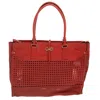 FERRAGAMO PERFORATED LEATHER BRIANA TOTE