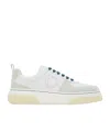 Ferragamo Perforated Logo Low Upper Board Shoes In White