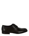 Ferragamo Pershore Leather Derby In Brown