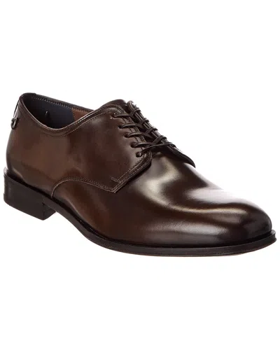 Ferragamo Pershore Leather Oxford In Brown
