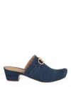 Ferragamo Denim Gancini-detail Mules