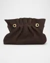 Ferragamo Piercing Suede Corduroy Shoulder Bag