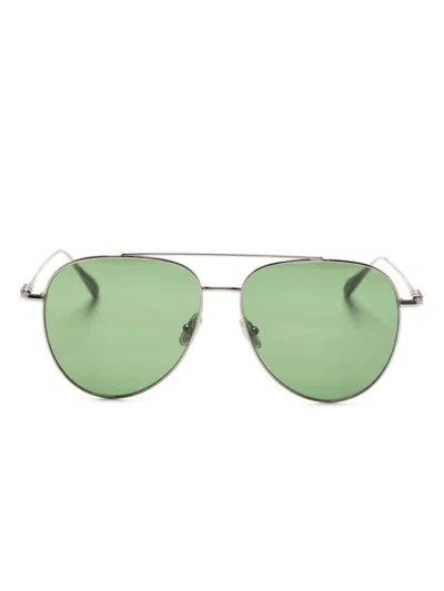 Ferragamo Pilot-frame Sunglasses In Green
