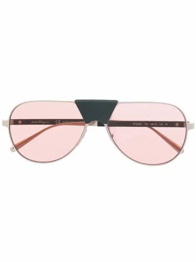 Ferragamo Aviator-frame Sunglasses In Green
