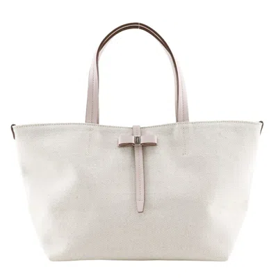 Pre-owned Ferragamo Pink Canvas Handbag () In Multi
