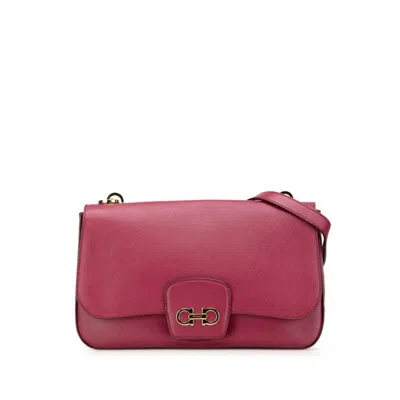 Pre-owned Ferragamo Pink Color Leather Shoulder Bag ()
