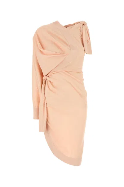 Ferragamo Pink Cotton Blend Dress In Neutral