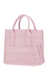 Ferragamo Pink Fabric Beach S Handbag In Bubblegum