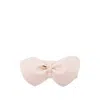 Ferragamo Bow-detail Leather Hair Clip In Pink