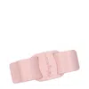 Ferragamo Pink Leather Hair Clip In Pink