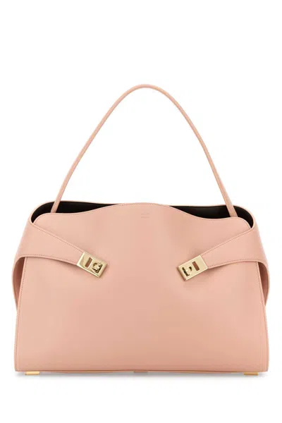 Ferragamo Pink Leather Large Hug Soft Shoulder Bag