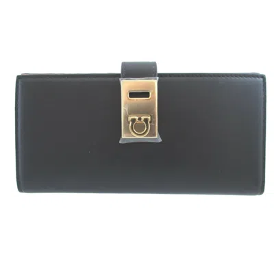 Pre-owned Ferragamo Pink Leather Long Wallet (bi-fold) () In Multi