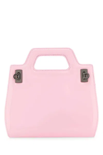 Ferragamo Pink Leather Mini Wanda Handbag