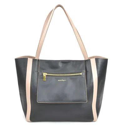 Pre-owned Ferragamo Pink Leather Shoulder Bag Tote Bag () In Multi