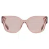 Ferragamo Pink Oval Ladies Sunglasses Sf2007s 260 51 In Neutral