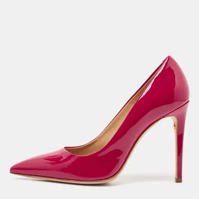 Pre-owned Ferragamo Pink Patent Leather Ilary Pumps Size 38.5