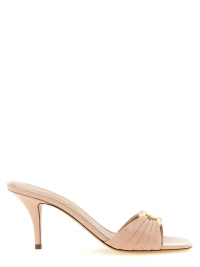 Ferragamo Heeled Sandal Woman Color Pink In Nude