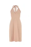 Ferragamo Abito In Misto Viscosa Stretch Rosa  Donna
