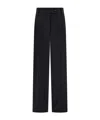 Ferragamo Pinstripe Pleated Trousers In Black