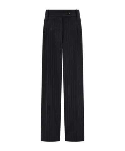 FERRAGAMO FERRAGAMO PINSTRIPED STRAIGHT LEG TROUSERS