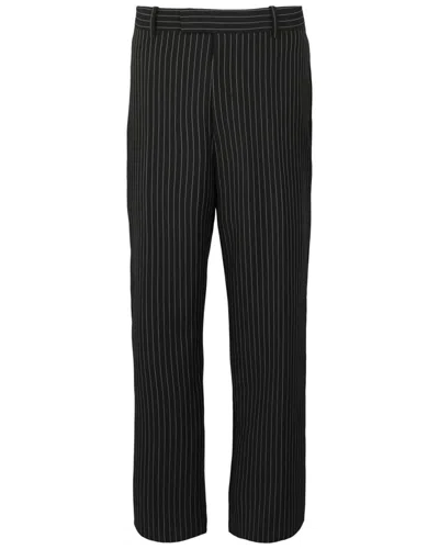 Ferragamo Pinstripe Trouser In Black