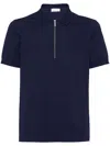 Ferragamo Piquet Cotton Polo Shirt In Blue