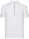 Ferragamo Cotton Polo Shirt With Embroidered Logo In White