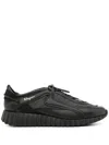 Ferragamo Pixie Toggle-fastening Sneakers In Black