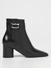 Ferragamo Lamb Leather Ankle Boots With Block Heel In Black