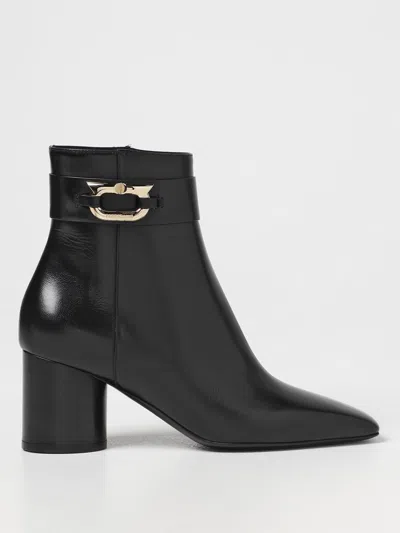 FERRAGAMO PLACIDA ANKLE BOOTS IN SHINY LEATHER,390132002
