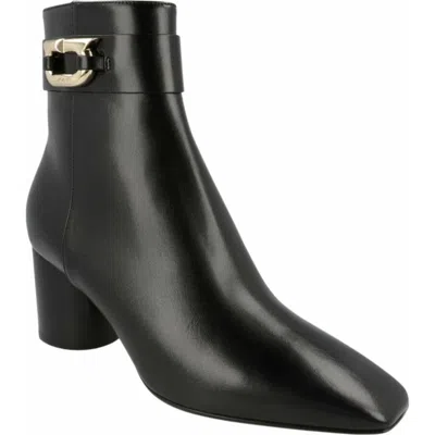 Ferragamo Placida Leather Bootie In Black